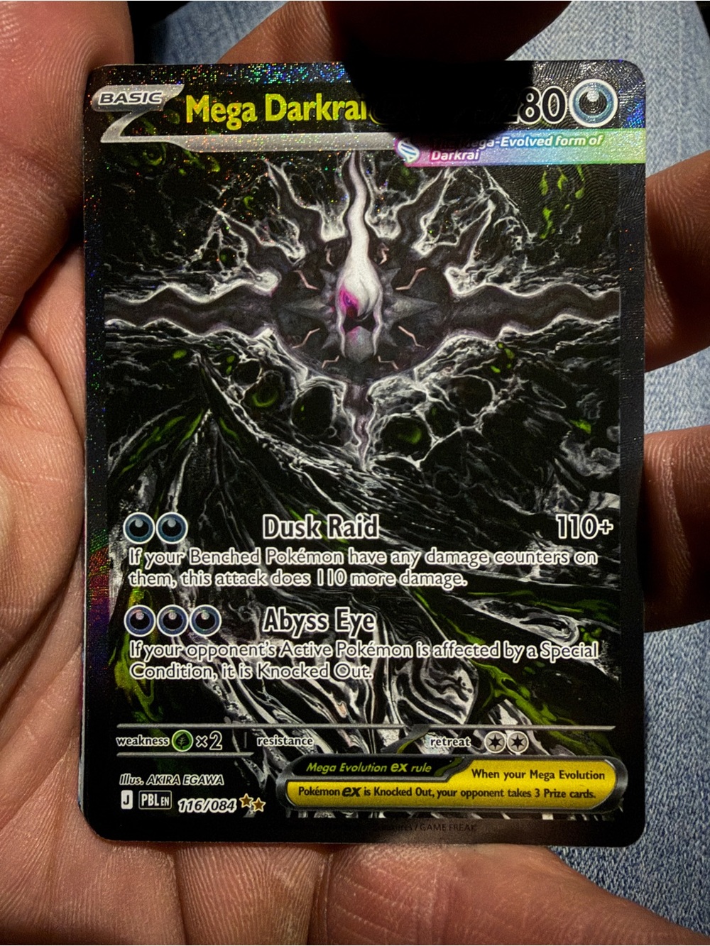Mega Darkrai EX Full-Art Card - Black Holo
